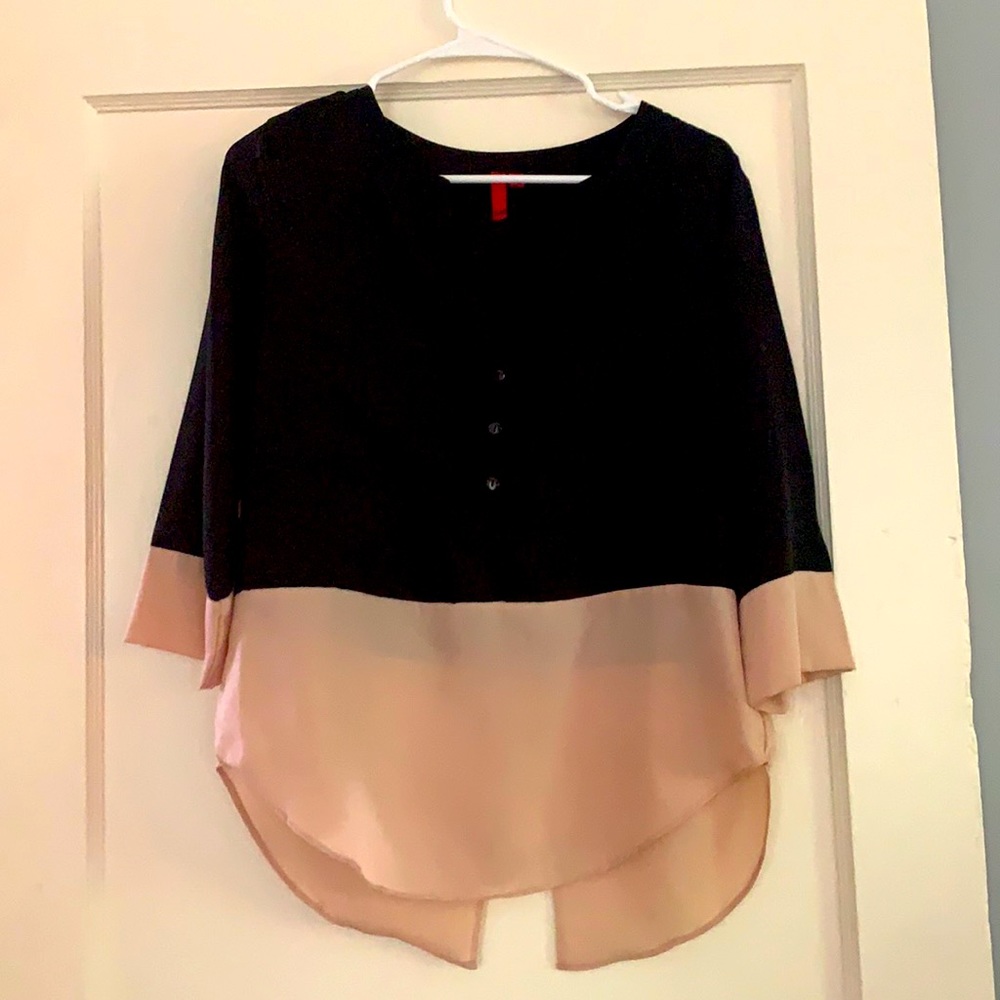 Blush & Black Color-block Too